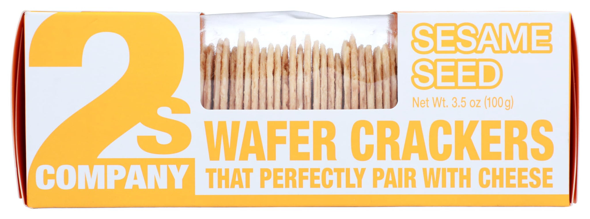 2's Company Sesame Wafer Cracker for Cheese, 3.5 Oz