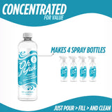 Oh Yuk Fridge Cleaner - 16 oz Concentrate Refill | Makes 4 Spray Bottles | Cleans Inside Refrigerator for Spotless, Food-Contact Safe Surfaces | Lifts