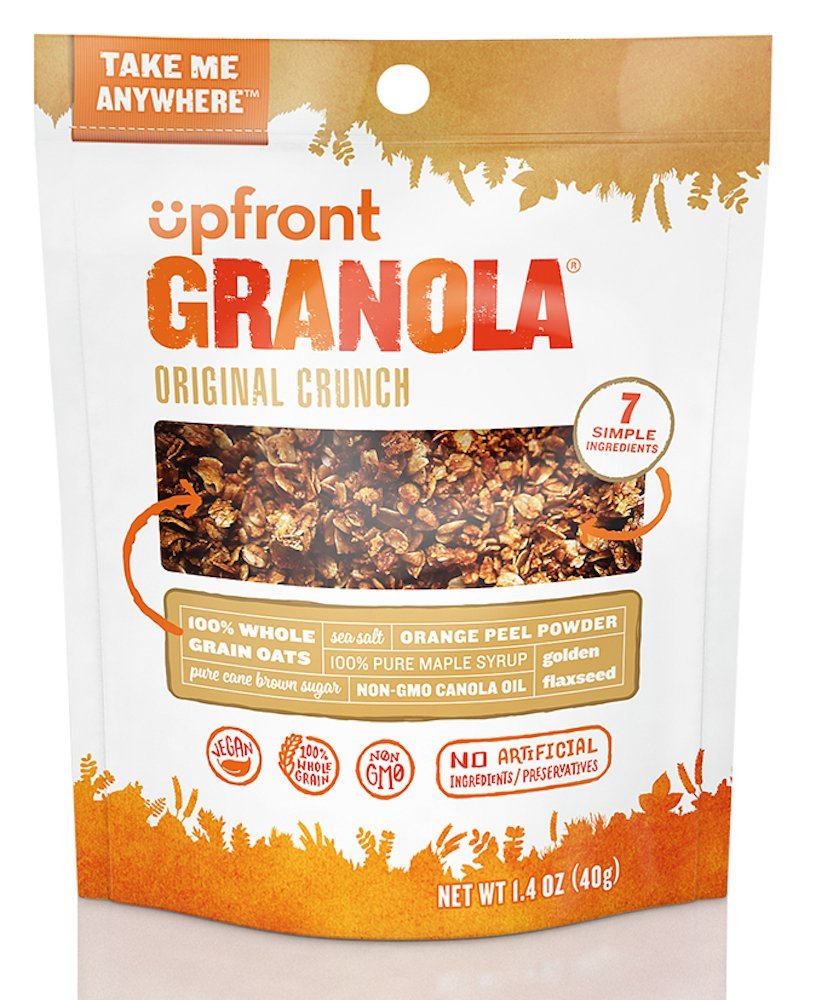 Upfront Granola Original Crunch - Non-GMO, Vegan, Kosher - Single-Serve (12 Count)