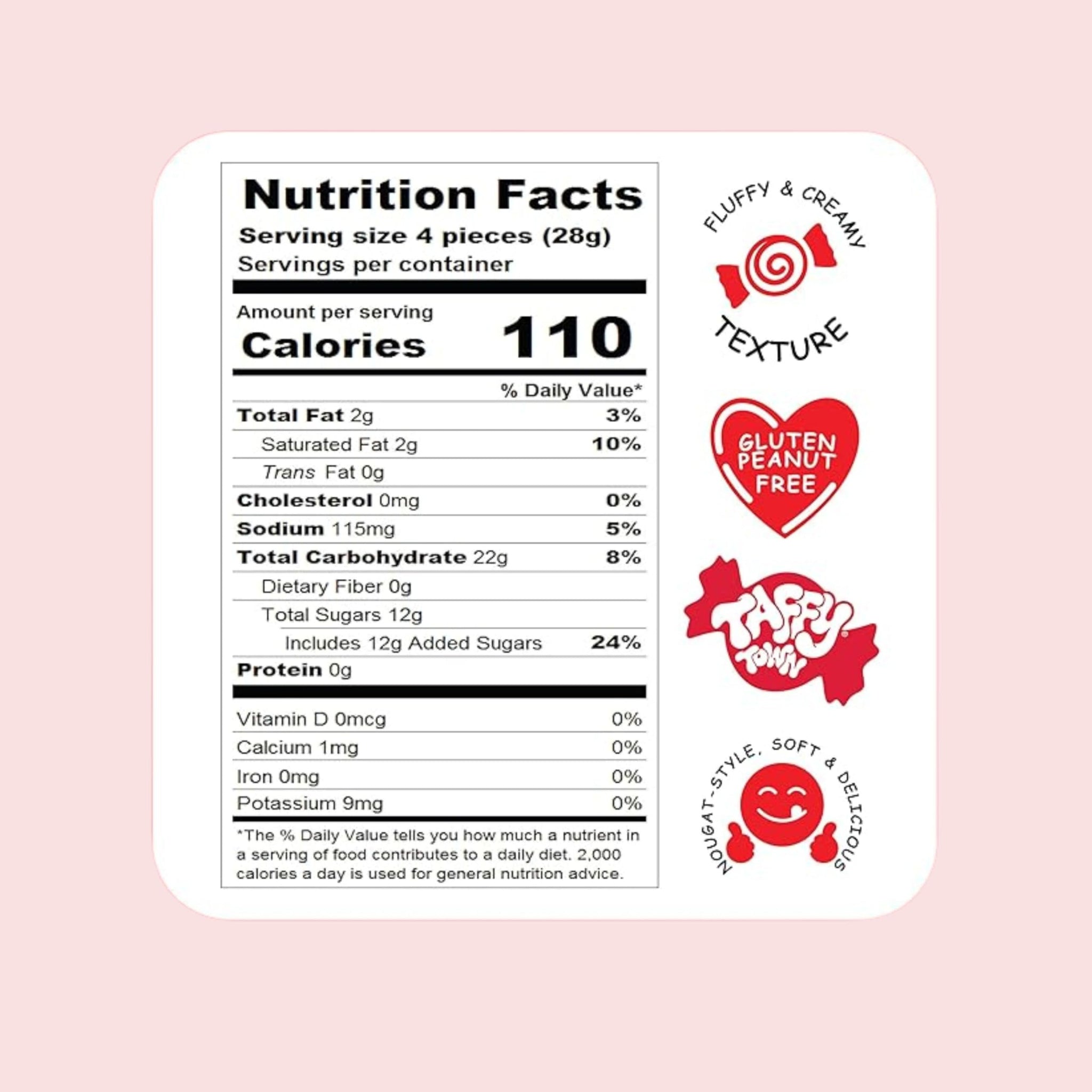 Premium Berries & Crème Saltwater Taffy Creamy Mix Blueberry, Strawberry, Raspberry And Huckleberry Flavors Bulk 2 Lb Bag 120+ Pieces Individually