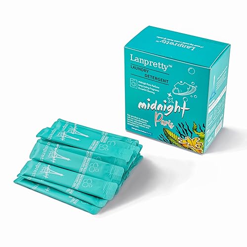 Lanpretty Travel Laundry Detergent Liquid Packets (60 Pack) | Hand Washing Detergent for Sink Use | Pack of 60