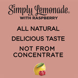 Simply Lemonade with Raspberry All Natural, 52 Fl Oz Bottle