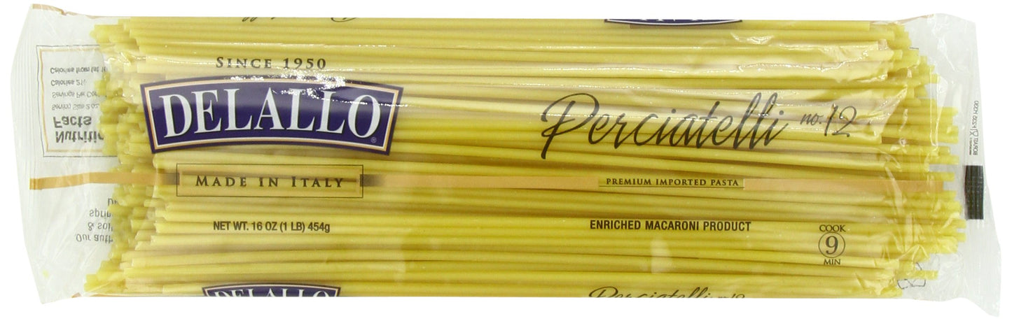 Delallo Perciatelli Pasta, 1-Pounds (Pack of 16)