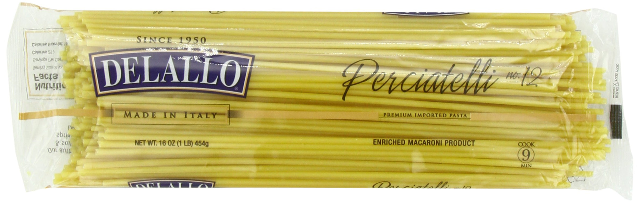 Delallo Perciatelli Pasta, 1-Pounds (Pack of 16)
