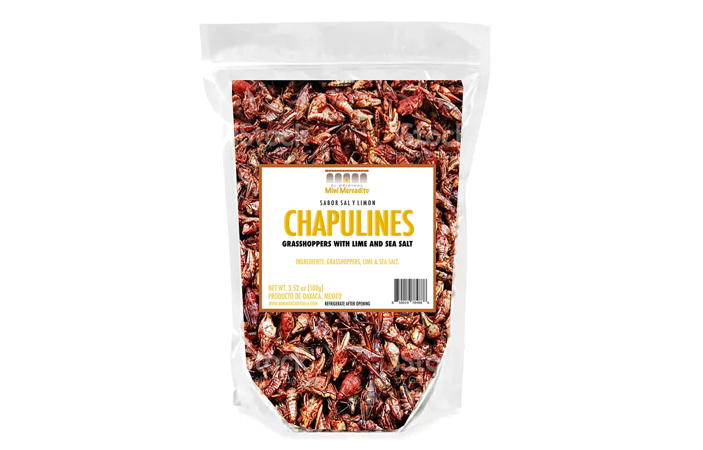 Chapulines Sabor Sal y Limon from Oaxaca Mexico 3.5oz (100g) | Ready to Eat Natural Grasshoppers with Salt & Lime