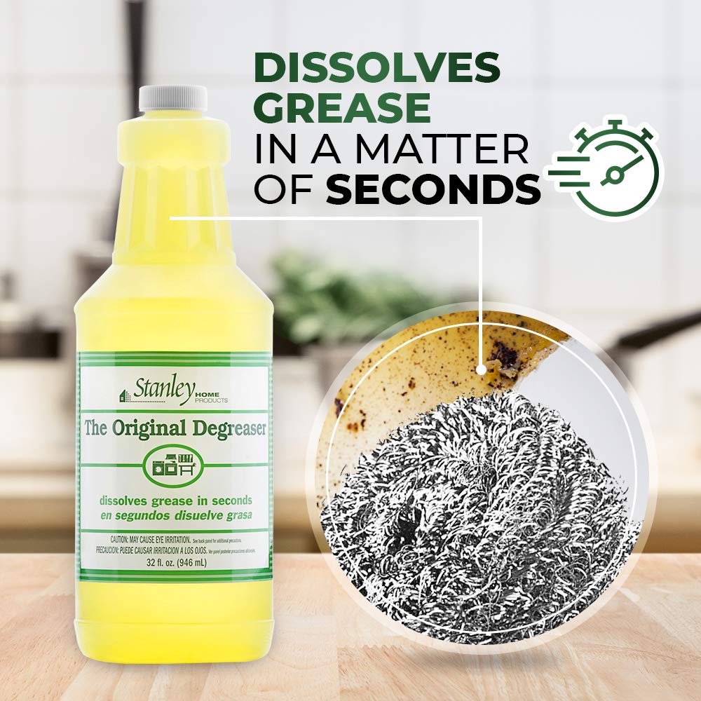STANLEY HOME PRODUCTS Original Degreaser - Removes Stubborn Grease & Grime - Powerful Multipurpose Cleaning Solution for Home & Commercial Use (4