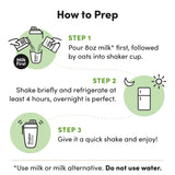 Oats Overnight - Chocolate Chip Cookie Dough - Vegan, 20g Protein, High Fiber Breakfast Shake - Gluten Free, Non GMO Oatmeal (2.6 oz per meal) (8
