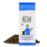 Stella Blue Whole Bean Coffee, Big Cat Blend, Medium Roast Caramel Hazelnut, Fruity Notes 100% Arabica Beans, Ethically Sourced from Central and South