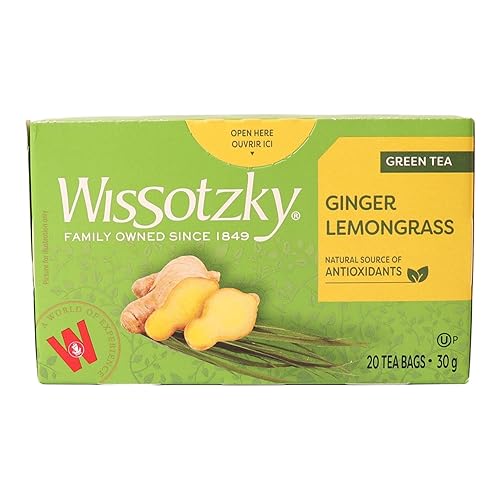 Wissotzky Tea Green Tea with Ginger & Lemongrass - 20 Tea Bags