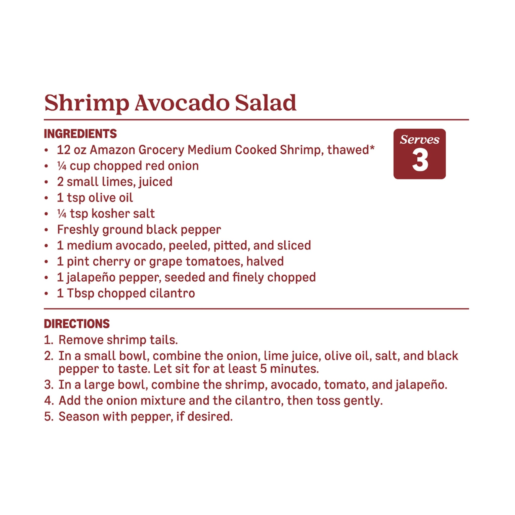 Amazon Grocery, Medium Cooked Shrimp, 12 Oz (Previously Amazon Fresh, Packaging May Vary)