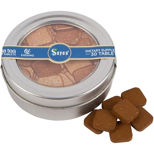 Sayan Siberian Evening Instant Chaga Mushroom Tea with Peach Leaf & Fir Needle Extract (30 Pcs)-Wild-Harvested Premium Blend- Natural Antioxidant