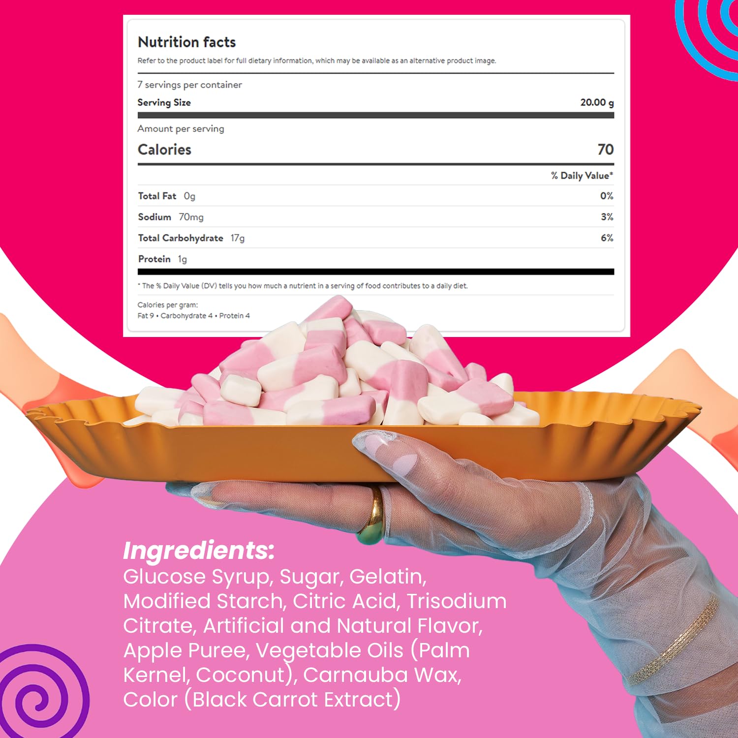 Smarties Squashies Foam Gummy Candies - Raspberry & Cream, Mixed Fruit, Sour Cherry & Apple - Peanut Free & Gluten Free Soft Chewy Candy for Parties