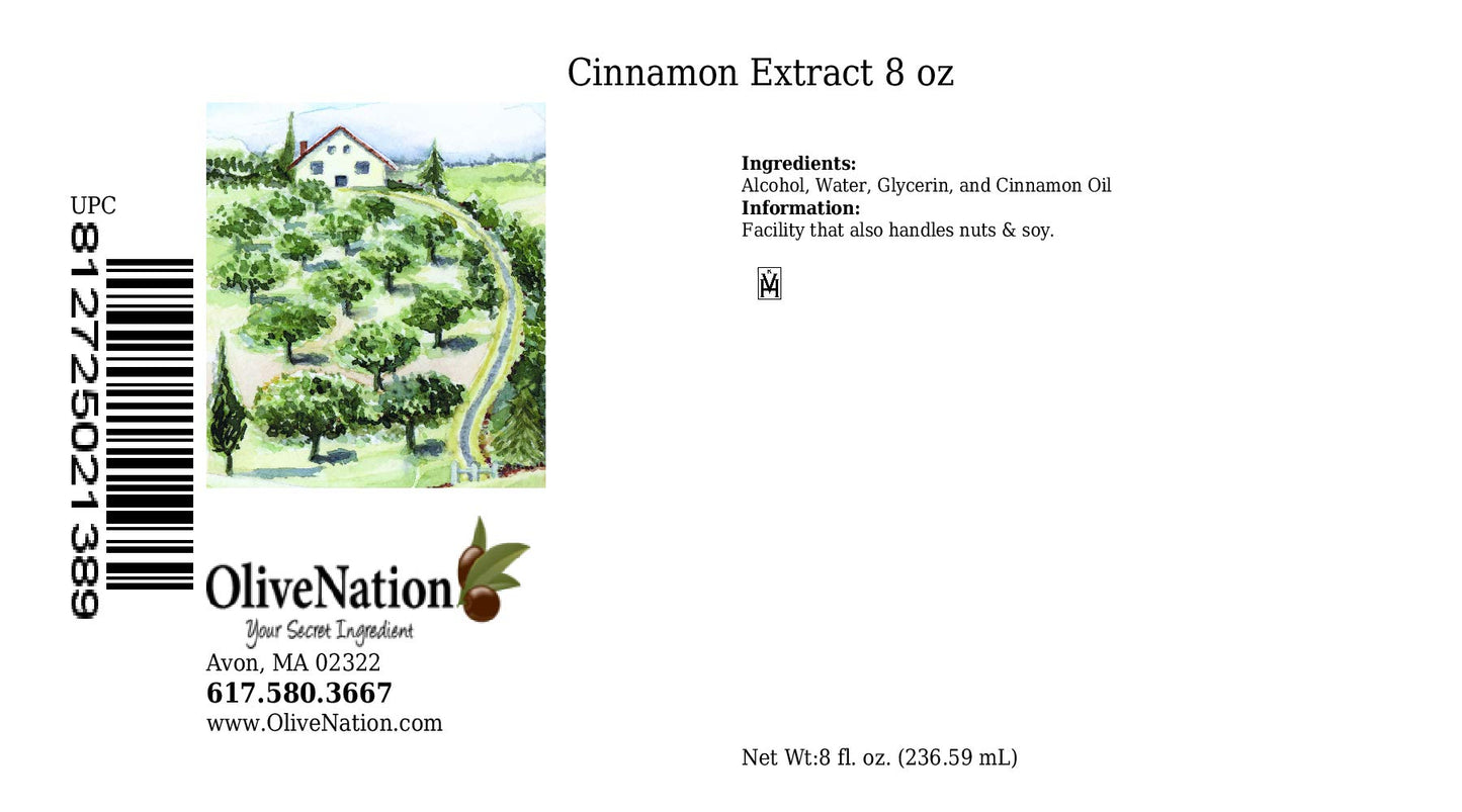 Cinnamon Extract - PG Free - 8 ounces - Flavoring Recipes with Premium Quality Real Extract - Sugar-free - Kosher - Premium Quality Flavoring Extract