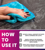 The Pink Stuff Fruity Scent Multi-Purpose Cleaner Paste 17.6 oz Bundle with Microfiber Cloth + Scrub Brush - Tough on Stains - Gentle on Surfaces
