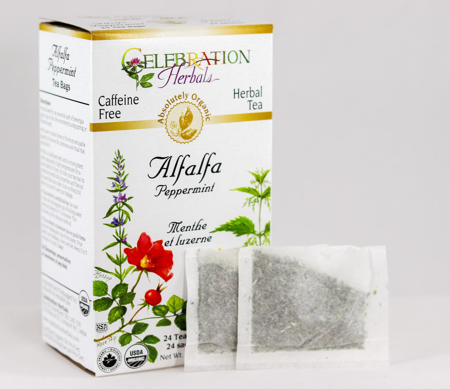 CELEBRATION HERBALS Alfalfa Peppermint Tea Organic 24 Bag, 0.02 Pound