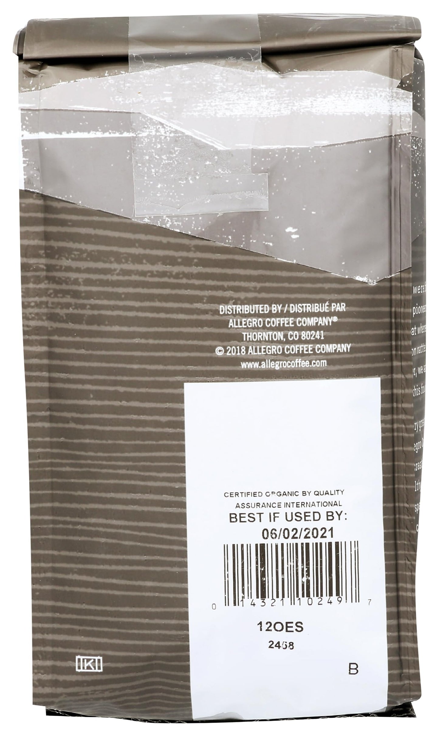 Allegro Coffee Organic Espresso Sierra Whole Bean Coffee, 12 oz