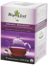 Mighty Leaf Breakfast Black Tea - (Packs of) Pouches - Premium Caffein - 45 Count Tea Pouches - Premium Black Tea with Rich Flavor - Individually