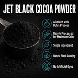The Cocoa Trader Black Cocoa Powder for Baking (1 lb) - Darkest Dutch Processed Cocoa - Natural Jet Black Food Coloring Substitute - Unsweetened, Alkalized, Vegan, Gluten Free, 65 Servings