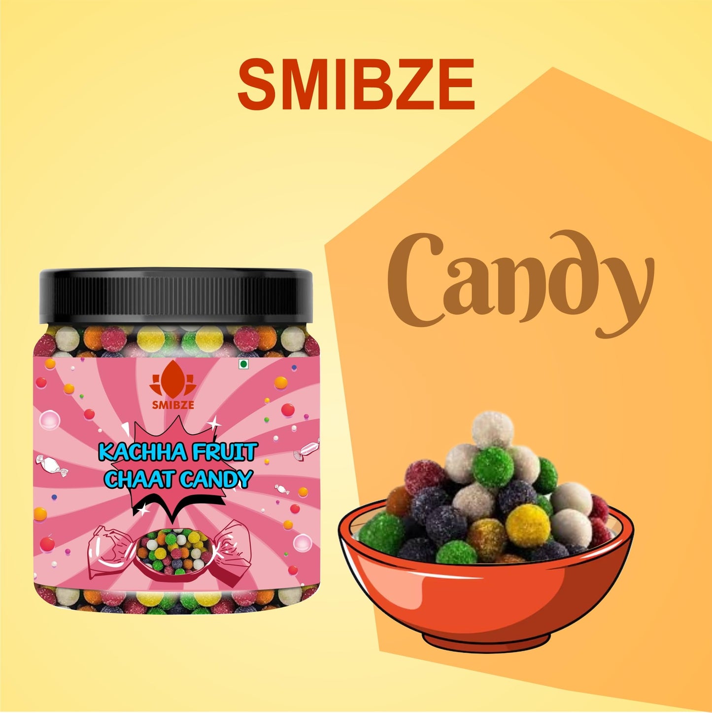 SMIBZE Natural Kachha Fruit Chaat Candy 100 GM (Pack of 1) SMIBZE