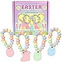 Easter Candy Bracelets, Individually Wrapped Edible Jewelry for Baskets, Egg Fillers and Hunts, 20 Count