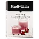 Proti-Thin High Protein Strawberry Pudding and Shake Mix, Healthy Dessert Mix, 15g Protein, Low Calorie, Low Carb, Low Fat, Low Sugar, Aspartame-Free