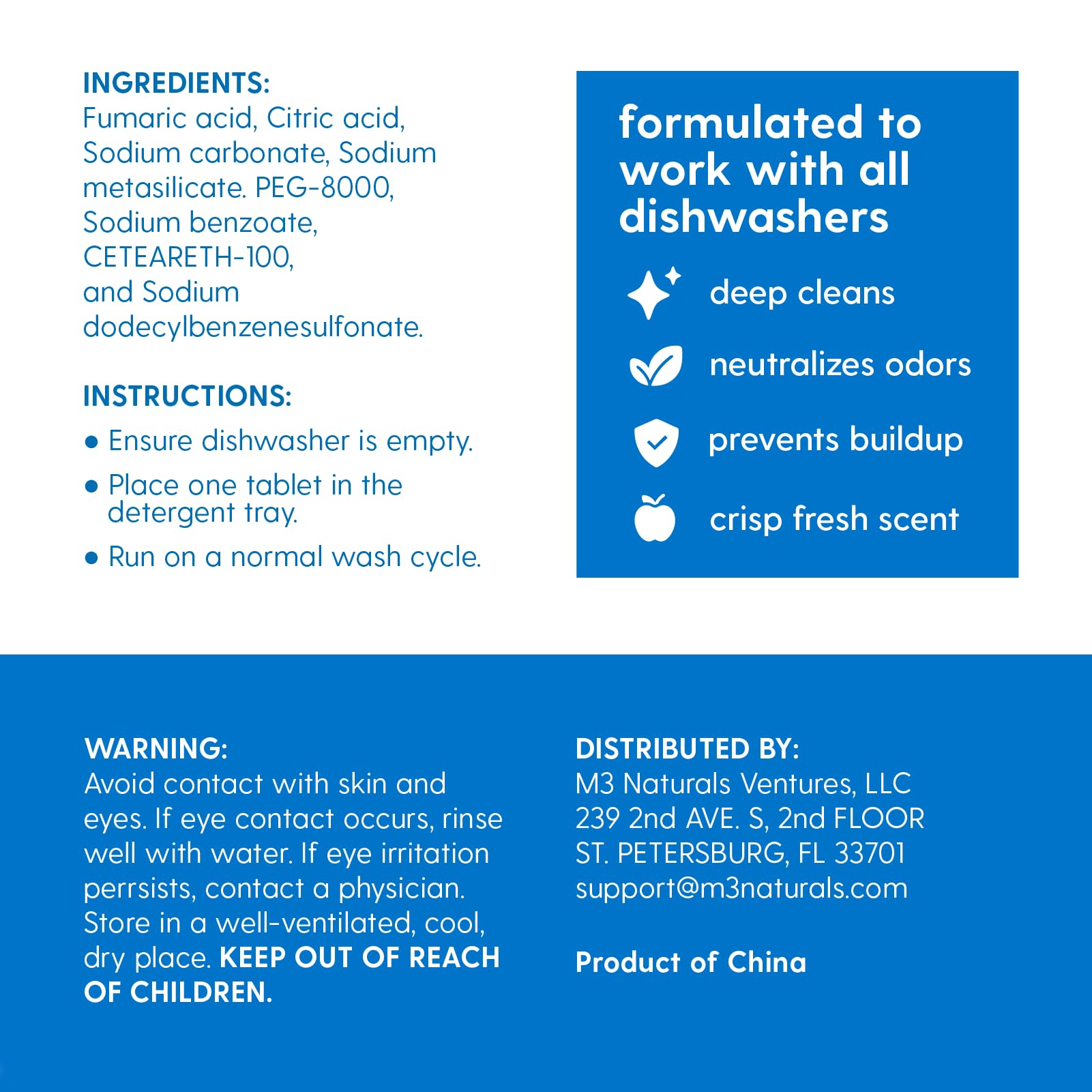Dishwasher Cleaner & Deodorizer Tablets, Fights Grime, Grease, Limescale, Residue & Odor, Heavy Duty Cleaning Descaler Pods, Septic Safe, 24 Fresh