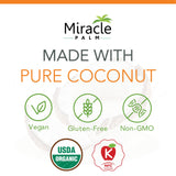 Miracle Palm Organic Coconut Milk Unsweetened - No Gums or Preservatives, Vegan, Dairy Free, Gluten Free, 13.5 Fl Oz Cans (Pack of 6)