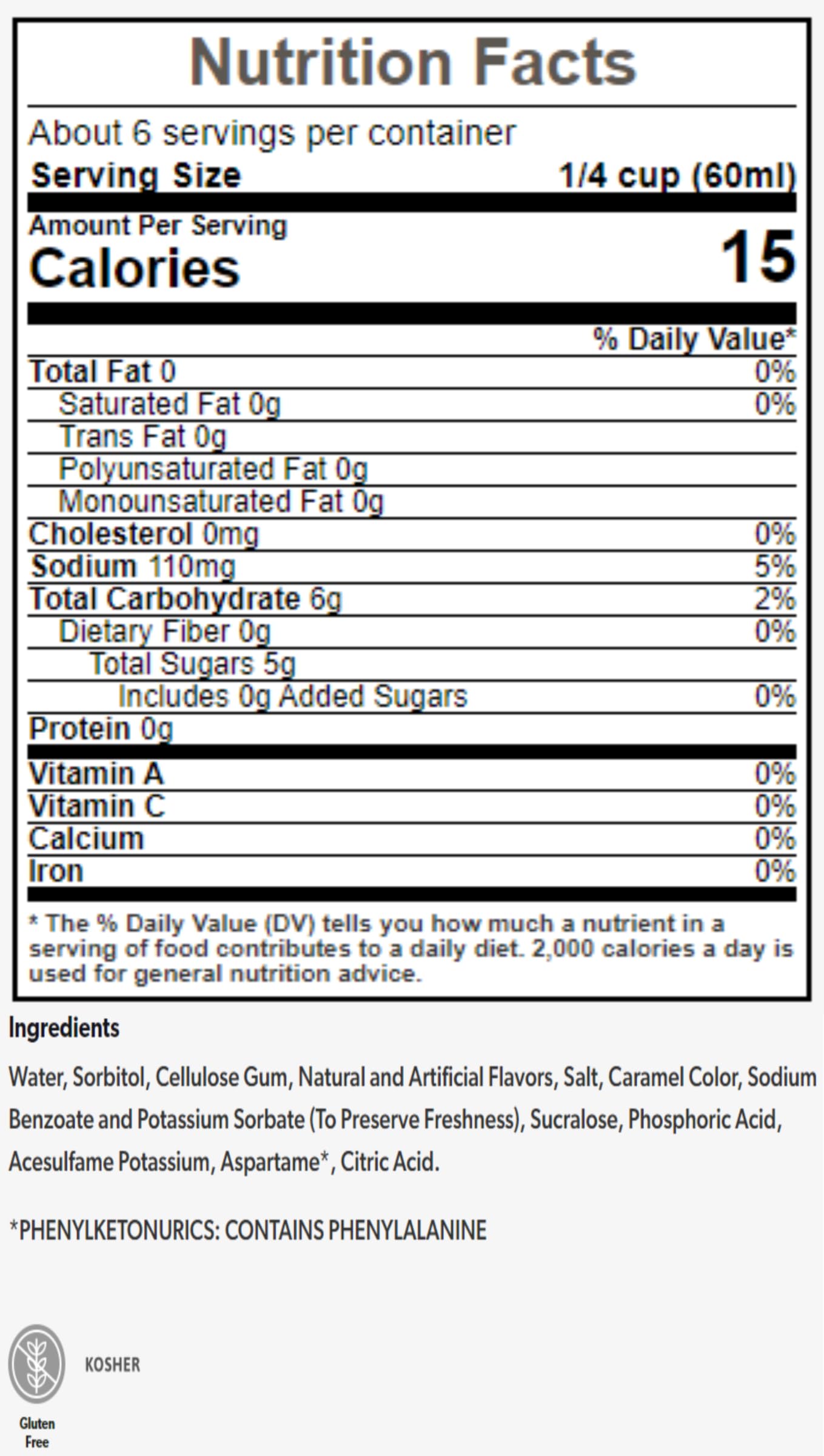 Cary's Sugar Free Low Calorie Syrup 12oz. (Pack of 2)