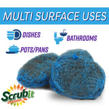 18 Pack Steel Wool Soap Pads by SCRUBIT - Metal Scouring Cooktop Cleaning Pads Used for Dishes, Pots, Pans, and Ovens - Pre-Soaped for Easy Cleaning