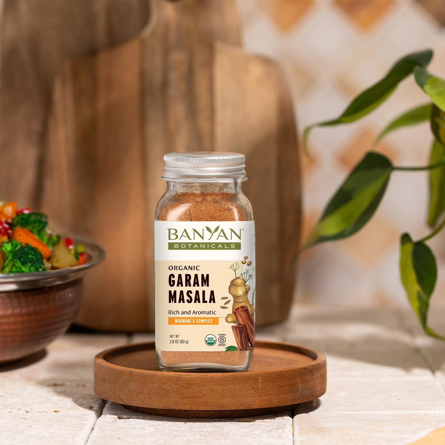 Banyan Botanicals Garam Masala - Organic Garam Masala Seasoning Blend - Versatile Spice Mix for Cooking and Baking - 3.5 oz - Organic, Gluten Free