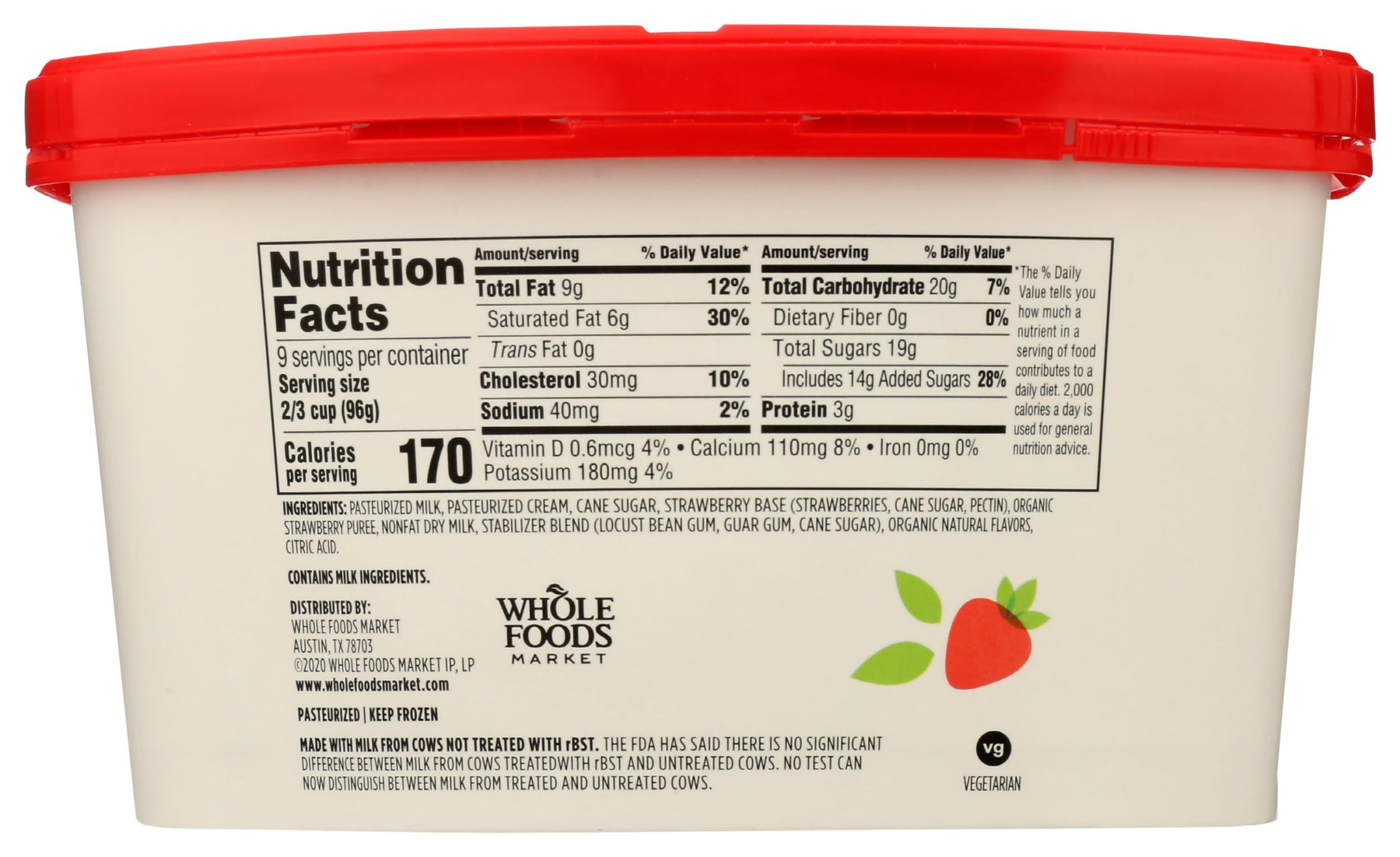 365 by Whole Foods Market, Strawberry Ice Cream, 1.5 quart