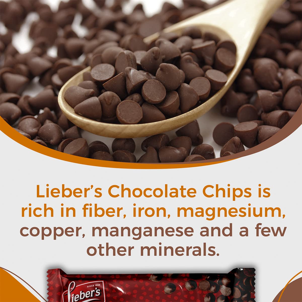 Lieber’s Vegan Semi-Sweet Real Chocolate Chips, 9 oz - Gluten Free, Dairy Free, Kosher Parve, Low Calorie Chocolate Chips for Baking (9 Oz Pack Of 3)