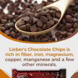 Lieber’s Vegan Semi-Sweet Real Chocolate Chips, 9 oz - Gluten Free, Dairy Free, Kosher Parve, Low Calorie Chocolate Chips for Baking (9 Oz Pack Of 3)