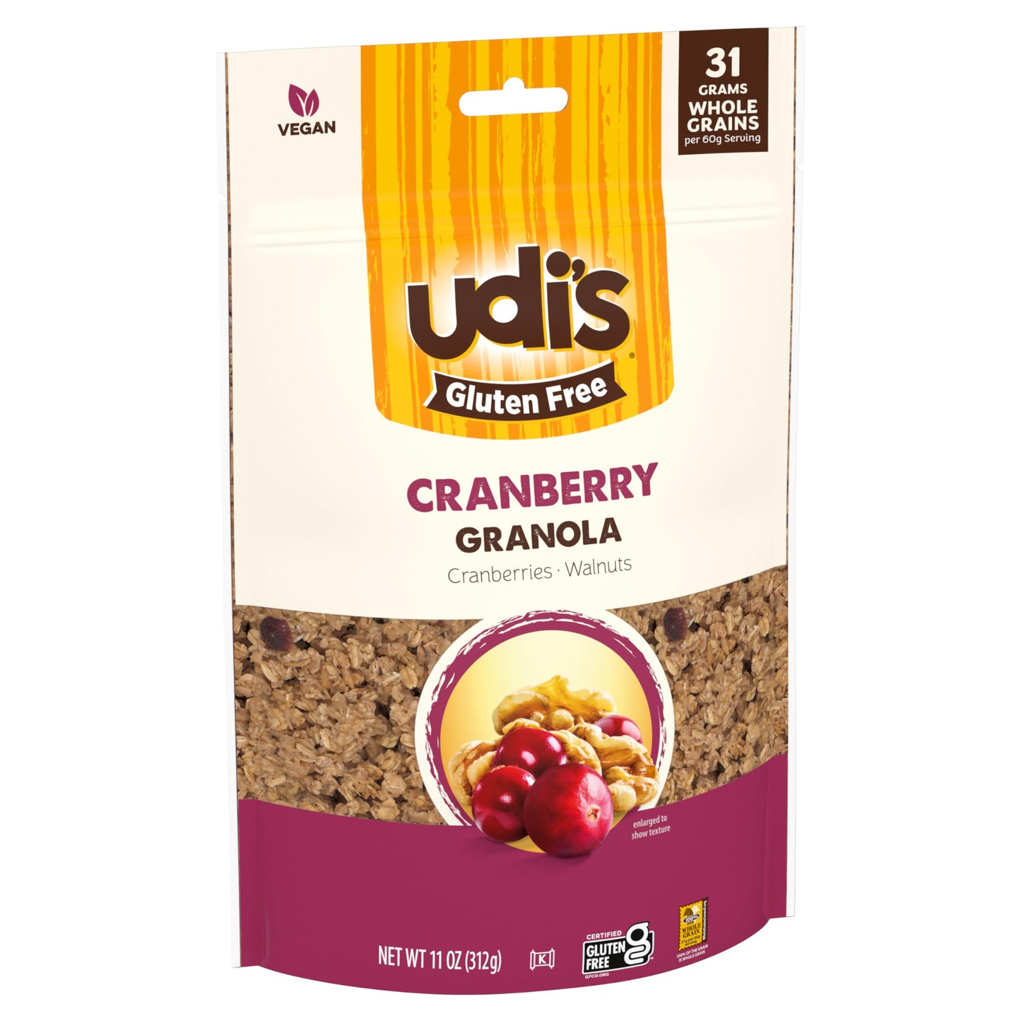 Udi's Gluten Free Cranberry Granola, 11 oz