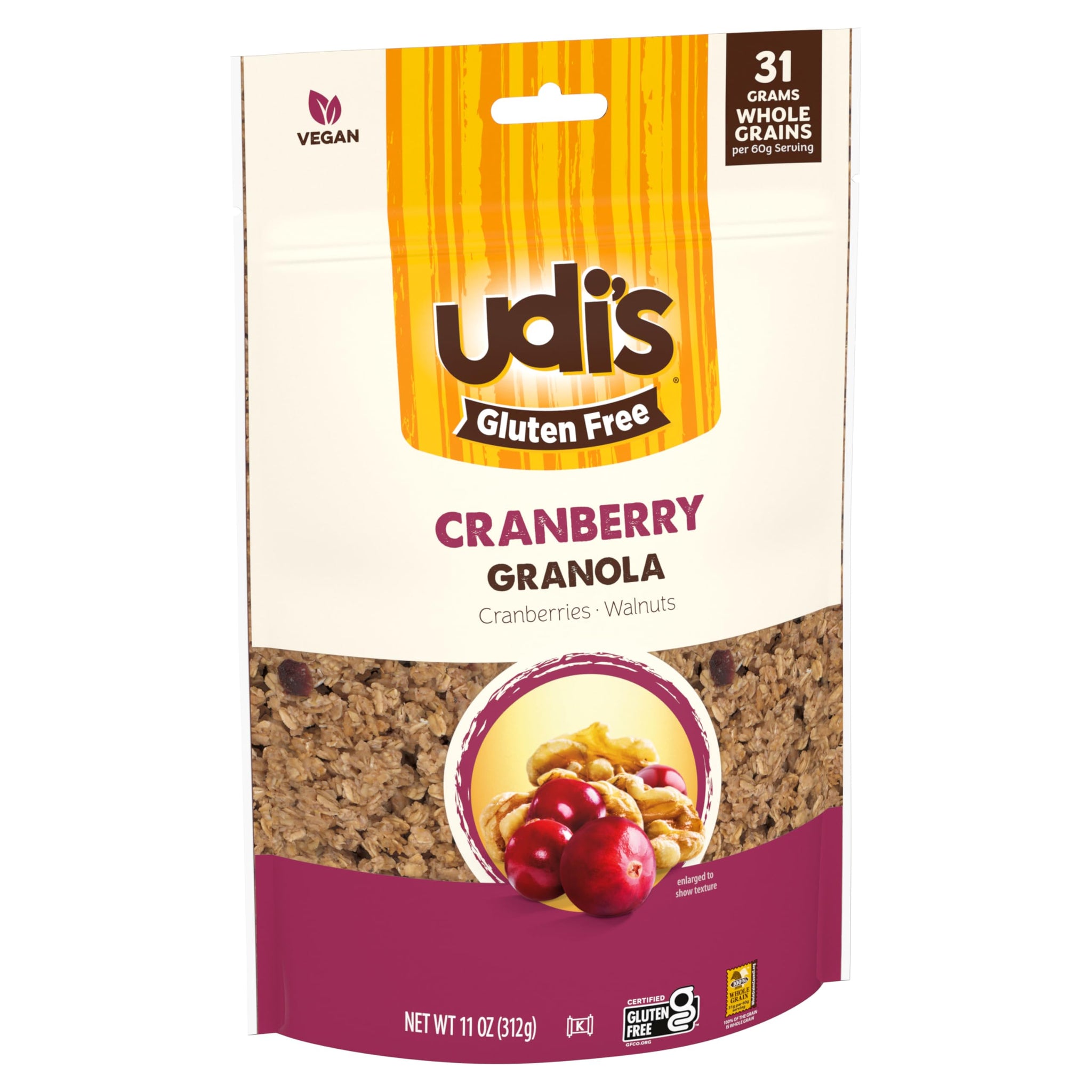 Udi's Gluten Free Cranberry Granola, 11 oz