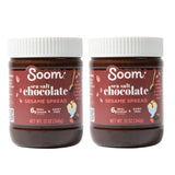 Soom Foods Chocolate Sea Salt Sesame Spread - 12oz (2 Pack) | Made with 4 Ingredients, Low Sugar, Dairy-Free, Nut-Free, Gluten-Free, Palm Oil-Free |