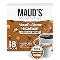 Maud's Sweet Hazelnut Flavored Coffee Pods, 18 ct, Medium Roast Flavored Coffee in Single Serve Pods - 100% Arabica Beans, Compatible with Keurig K