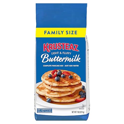 Krusteaz Complete Buttermilk Pancake and Waffle Mix, Light & Fluffy, 7 lb Bag
