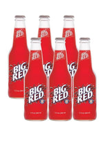 Big Red® Soda - Made with Real Sugar - 6 Pack of 12 oz Glass Bottles - Nostalgic Red Cream Soda