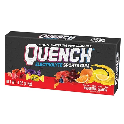 Mueller Quench Chewing Gum Variety Box, 25 pieces (Lemon, Fruit, Orange and Grape) 17200-1