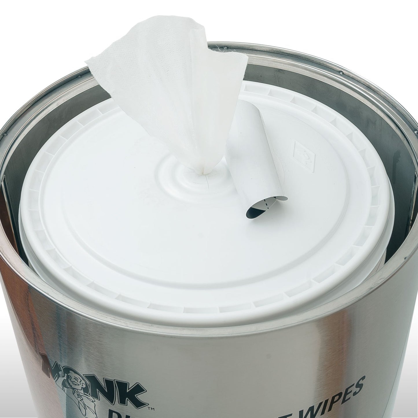 Monk Wipes Disinfecting Wipes Starter Pack W/Stainless Steel Stand Gym Disinfecting Wipes Dispenser & Refill Bucket (800 Count) (99908003005)