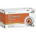 Carlyle Turmeric Ginger Tea Bags | 60 Count | Caffeine Free Herbal Blend | Non-GMO & Gluten Free Supplement