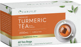 Carlyle Turmeric Ginger Tea Bags | 60 Count | Caffeine Free Herbal Blend | Non-GMO & Gluten Free Supplement