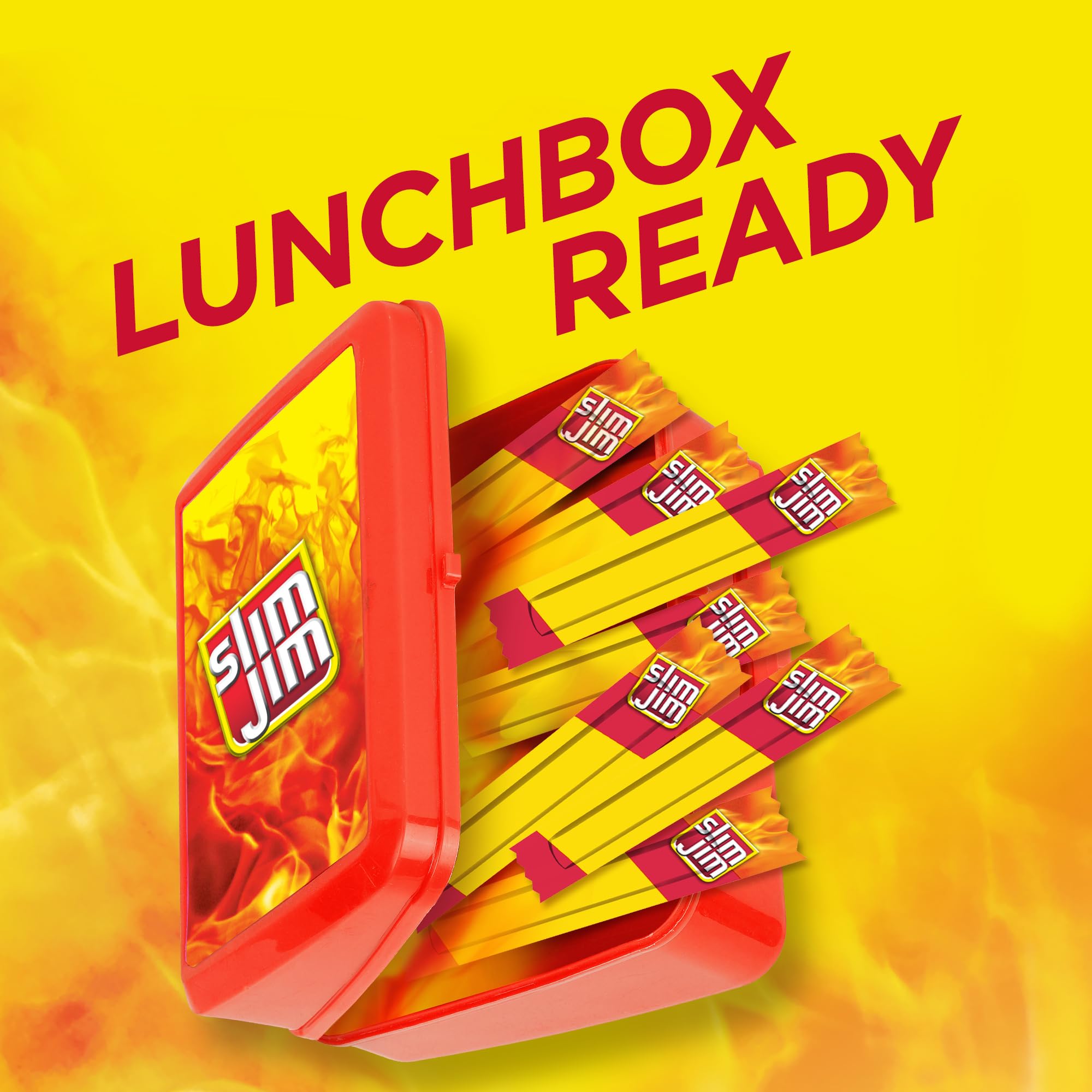 Slim Jim Smoked Meat Sticks, Original Flavor, 2g Protein Per Stick, Snack Size, 0.44 oz. (100 Count)