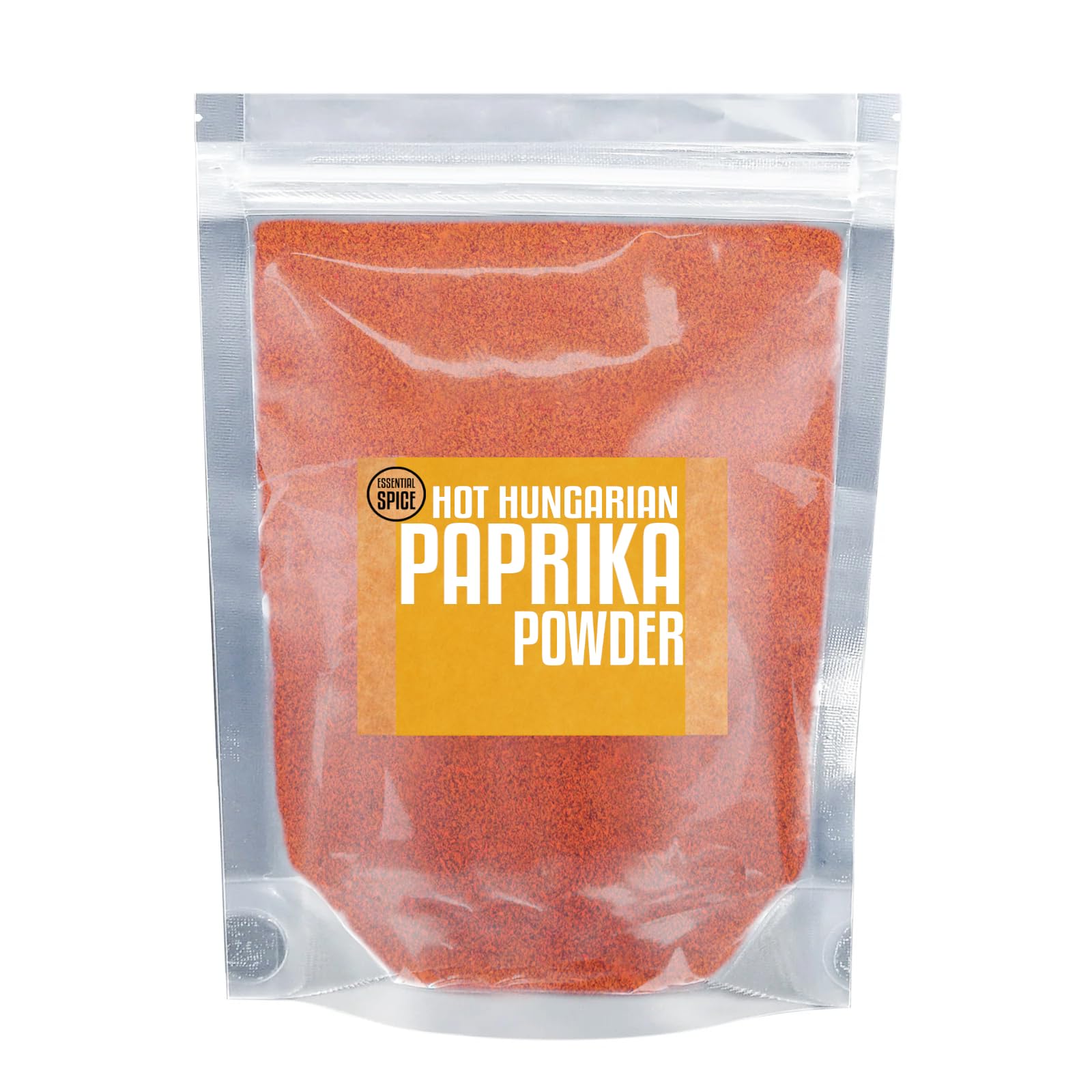 Essential Spice Hot Hungarian Paprika Powder - Bold, Spicy & Smoky-Sweet Flavor - Ground Hungarian Chili Peppers for Goulash, Rubs, Stews & Seasoning