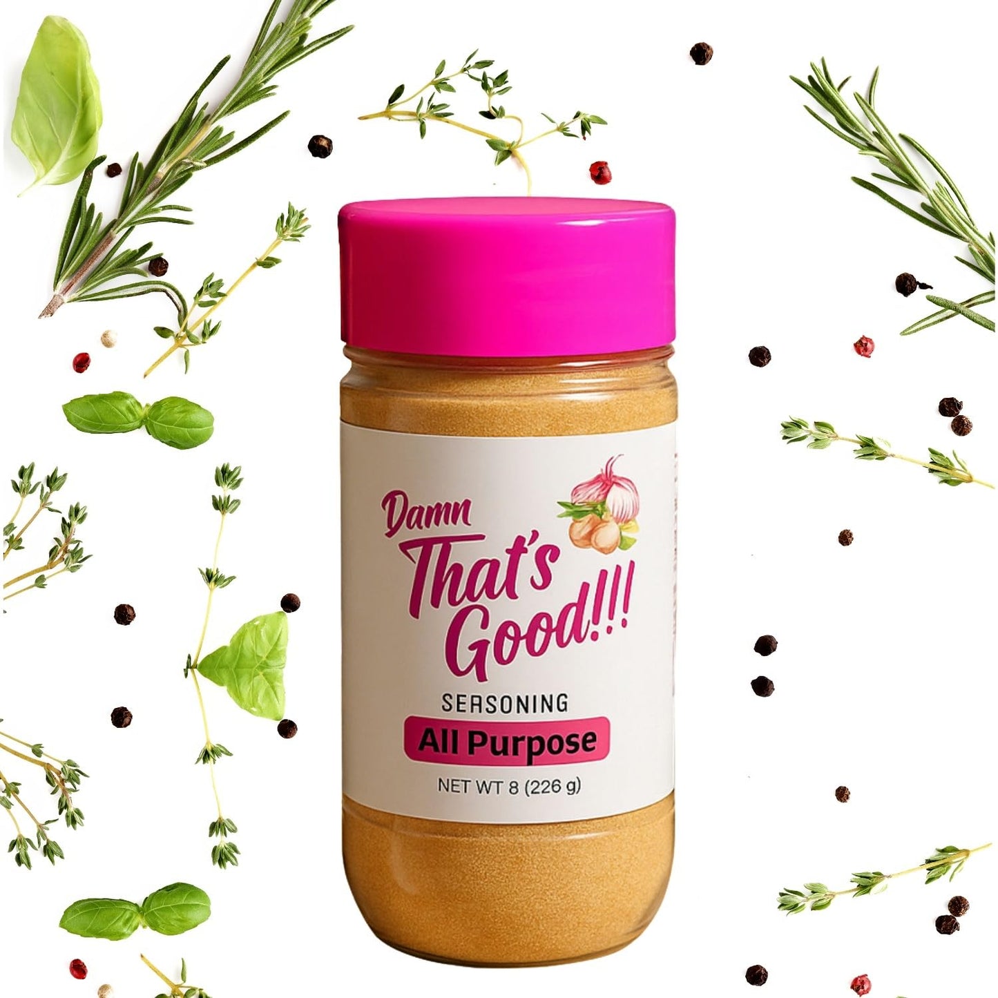 Damn That's Good All Purpose Seasoning, 8 oz, Bold & Savory Flavor Blend for Meat, Veggies & Potatoes | Gluten-Free, Vegan Friendly, No MSG