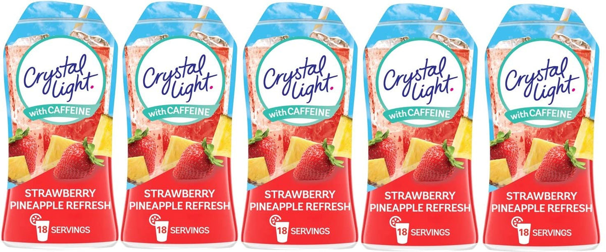 Crystal Light Liquid Water Enhancer Variety 5 Pack 1.62 fl oz bottles (Strawberry PineApple Refresh)