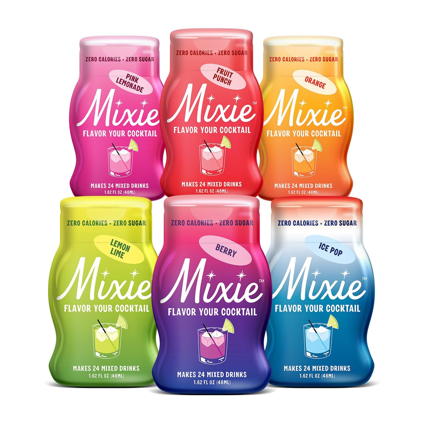 Mixie Liquid Water Enhancer, Water Flavoring Drops with Electrolytes & B Vitamins, 6-Pack Party Cocktail Mixer, Sugar Free, No Calorie Drink Mix