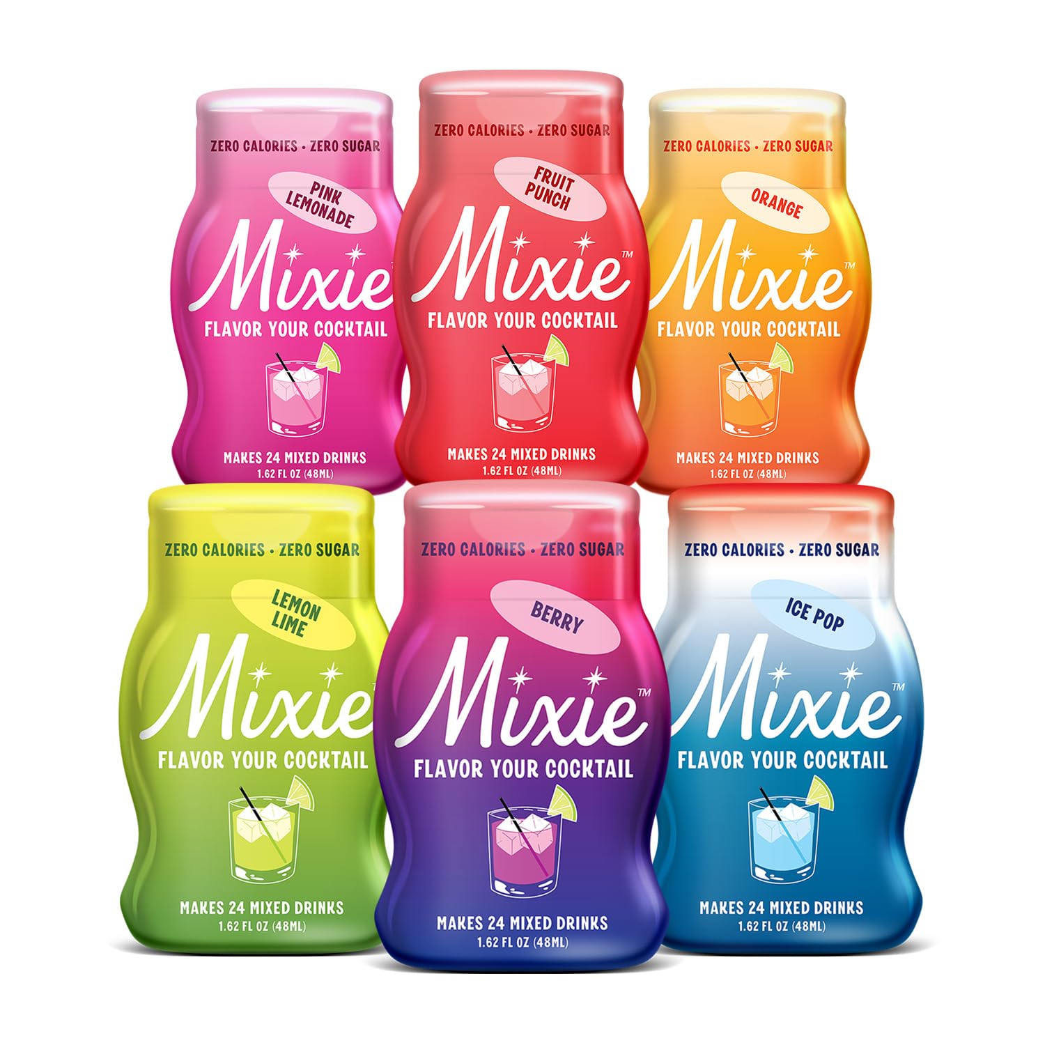 Mixie Liquid Water Enhancer, Water Flavoring Drops with Electrolytes & B Vitamins, 6-Pack Party Cocktail Mixer, Sugar Free, No Calorie Drink Mix