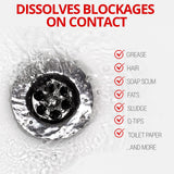 DETCO-Clean LINE Drain Cleaner and Unblocker - Industrial Strength, Fast-Acting Liquid Formula, Unclogs Pipes and Drains Quickly, 32 Ounce Bottle
